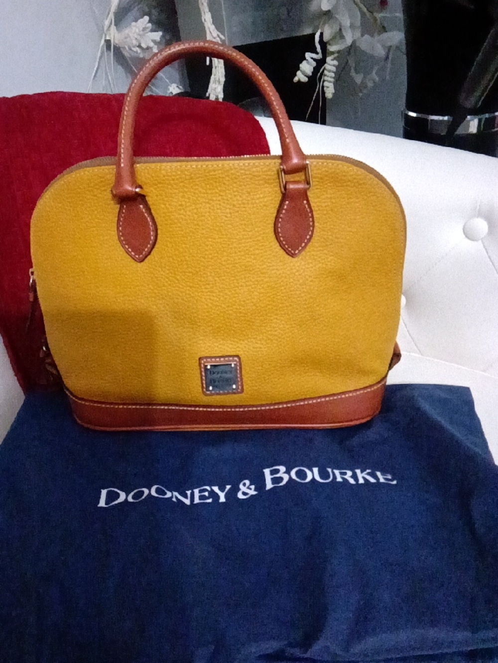 Dooney & Bourke Pebbled Leather Zip Zip Dome Satchel Reg# J8175599